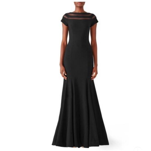 JS Collections Illusion Panel Gown - Picture 1 of 7